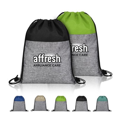 Heathered Jute Drawstring Backpack